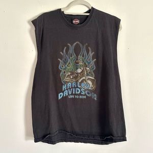 Vintage Harley Davidson Men’s Large Tank Top Shirt